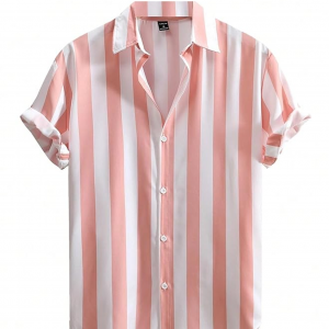 Men's Casual Printed Regular Fit Half Sleeve Formal Shirt