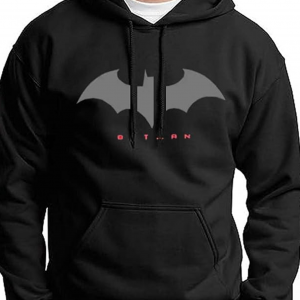 Fleece Batman Design Full Sleeves Hooded Sweatshirt for Men