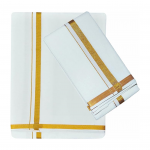 Jari Border Cotton Blended Dhoti For mens & Matching Jari Border Towel (Angavastaram)