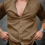 Men's Regular Fit Solid Soft Touch Cotton Casual Shirt with Pocket Design with Spread Collar & Full Sleeves Formal Shirt Men's Button-Down Shirt